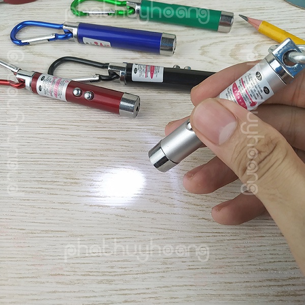 Móc chìa khóa đèn pin laze đa chức năng - Đại Sỉ