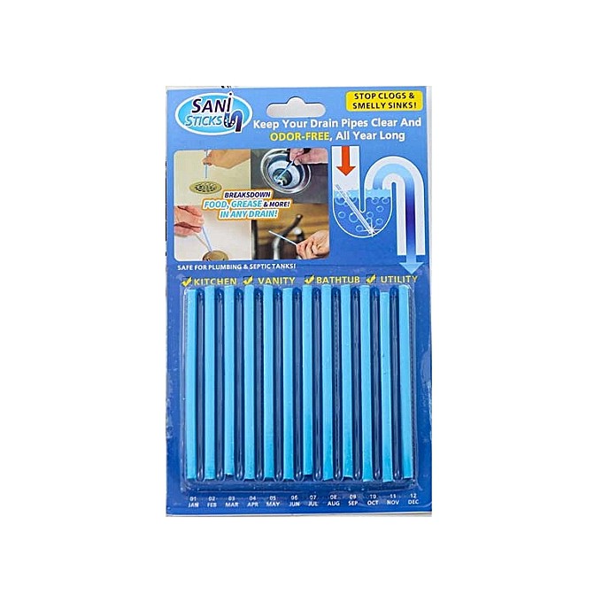 Vỉ 12 que thông cống tiện ích Sani Stick