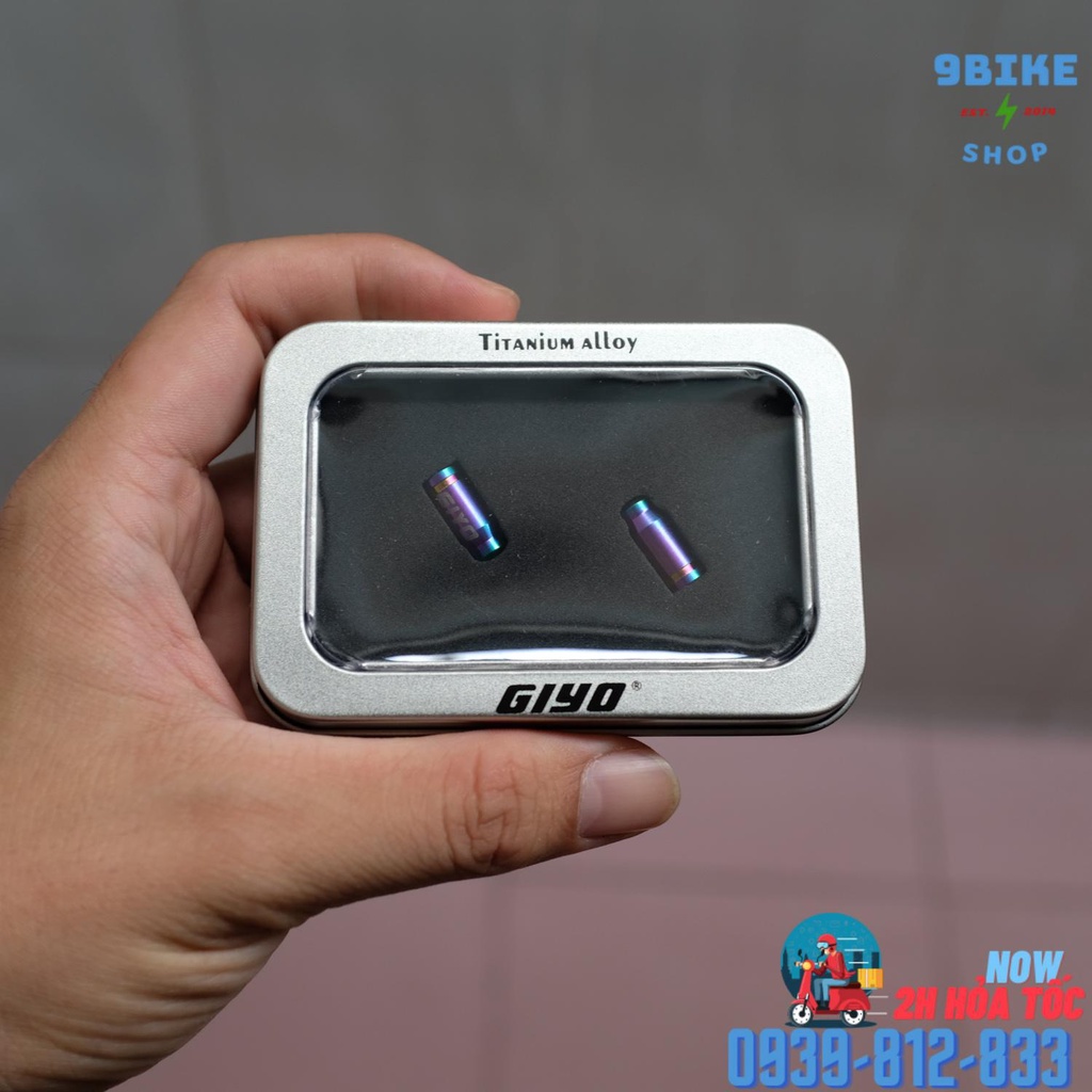 Nắp chụp vòi xe đạp bằng titan Giyo FV van Gạo van Pháp