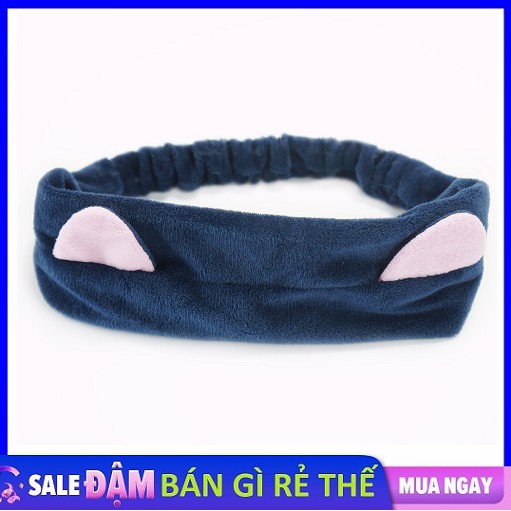 [SỈ 1 GIÁ] BĂNG ĐÔ TAI MÈO XANH ĐEN MỀM - TURBAN