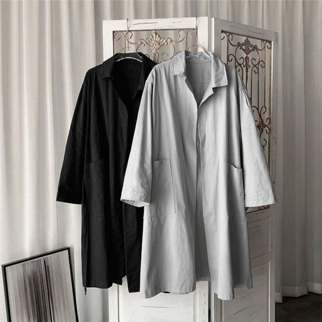 2022  Mùa Thu Áo khoác nam dài tay phong cách hàn quốc áo khoác dài giữa áo khoác hàn quốc nữ áo khoác bomber Unisex