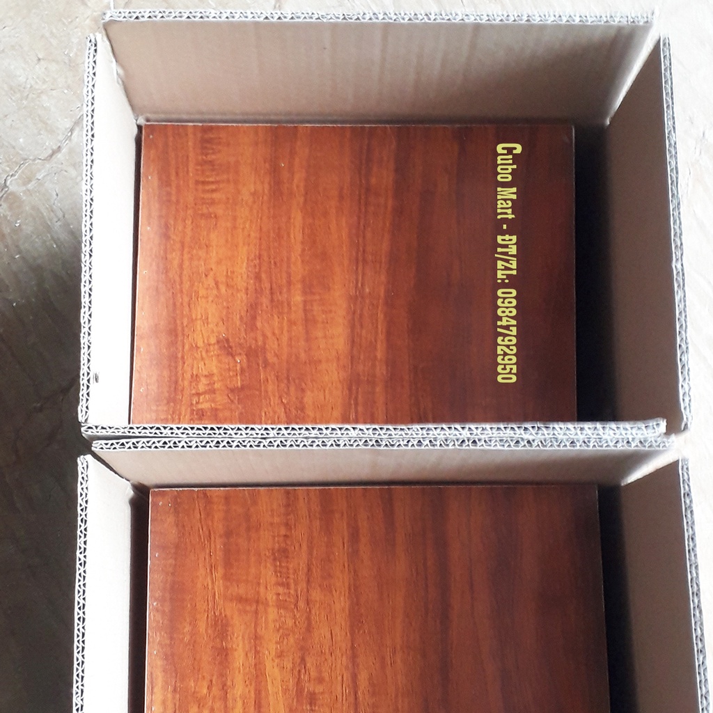 Đôi Hộp Loa Tress Kèn Chống Cháy 100% Vân Gỗ, phễu nhựa ABS   - Cubo Mart