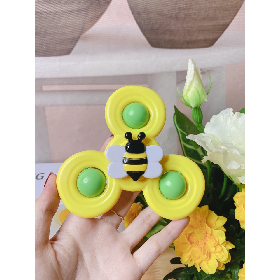 Bộ 3 con quay spinning top, đồ chơi chong chóng có thể dính tường, có âm thanh vui nhộn cho bé