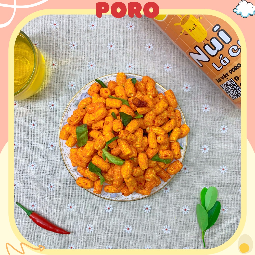Nui bò lá chanh cay nhẹ 330gr PORO đồ ăn vặt hà nội – ăn là ghiền