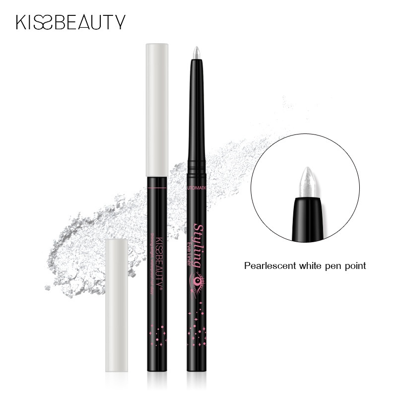 [Hàng mới về] Bút kẻ mắt Kiss Beauty ánh nhũ đầu xoay tự động chống thấm nước | BigBuy360 - bigbuy360.vn