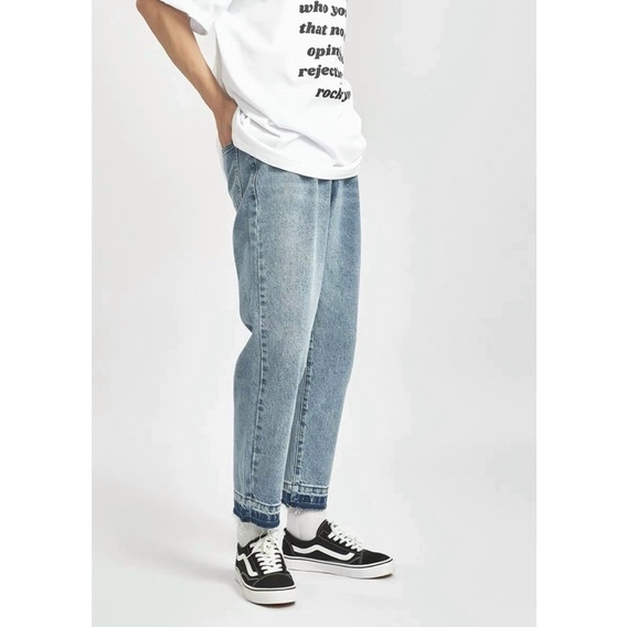 Quần Jeans ống xuông nam unisex