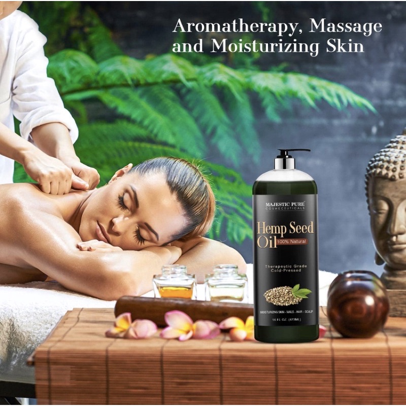 Tinh dầu tự nhiên thuần khiết Hem oil Majestic Pure 473ml USA