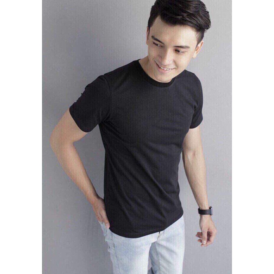 Áo Nam Ngắn Tay Trắng Trơn Chất Cotton Mát Lạnh Dáng Vừa Phong Cách Trẻ Trung Thời Trang Áo Thun Nam