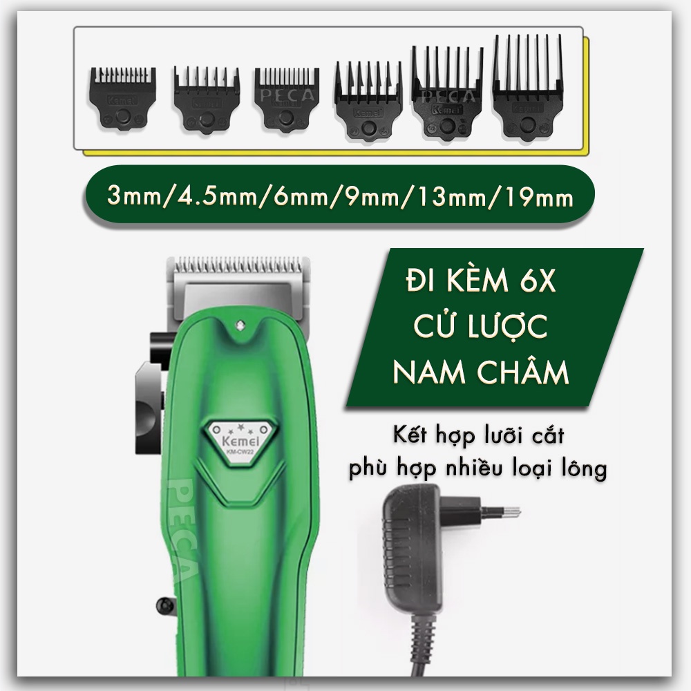 Tông đơ thú cưng điện Kemei KM-CW22 kèm theo kéo,dũa móng, lược trọn bộ tiện lợi, có thể cắt cho chó, mèo... - hàng phân