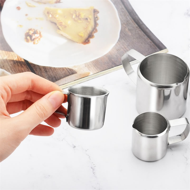 Espresso Latte Art Stainless Steel Coffee Pitcher Cup 1 Oz - S06Hg - Silver