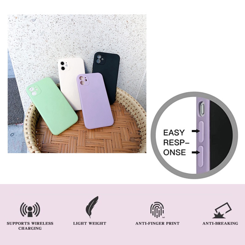 Ốp điện thoại Tpu dẻo che camera cạnh thẳng màu kẹo thích hợp cho iPhone 13 Pro Max