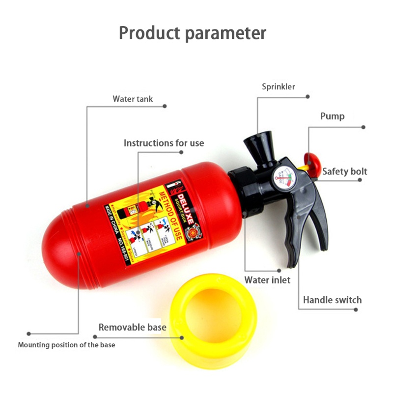 WMMB Kids Swimming Toy Water Pool Supplies Press Spray Toy Extinguisher Shape Swimming Pool Water Fighting Active Toys