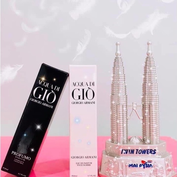 Nước hoa mini Gio trắng nam 20ml dạng chai xịt- Mùi AcQua Di Gio Trắng