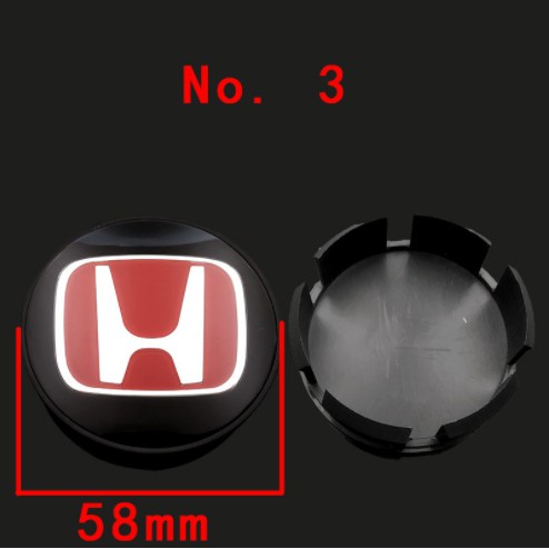 Nắp đậy trục bánh xe 58 62 69mm họa tiết logo trang trí cho Honda City Accord Crv Fit Hrv Odyssey crosstour