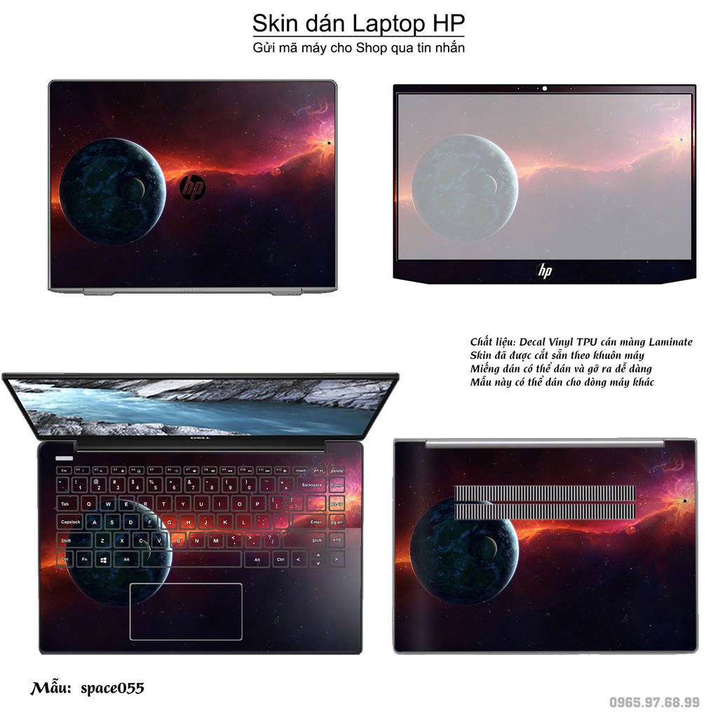 Skin dán Laptop HP in hình không gian nhiều mẫu 10 (inbox mã máy cho Shop)