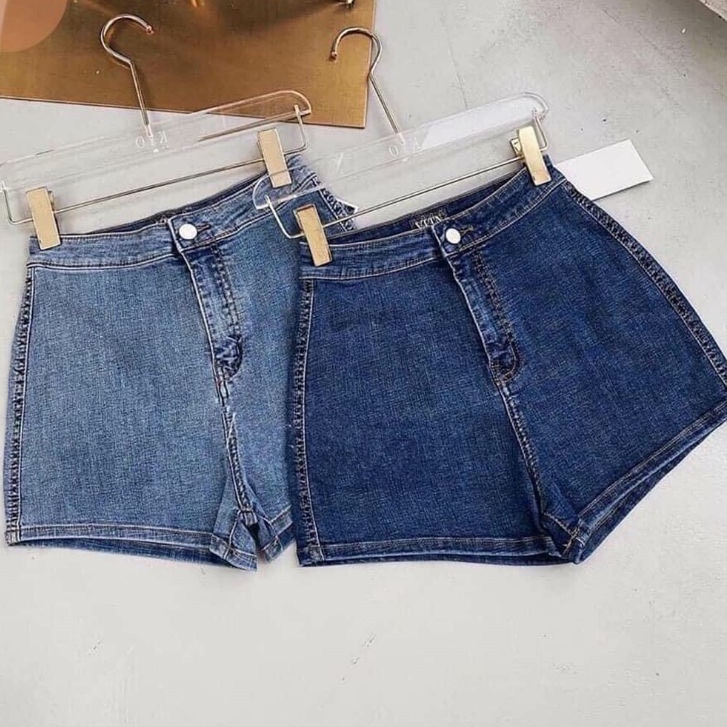 Quần Đùi Jean Nữ Cạp Cao Co giãn tốt