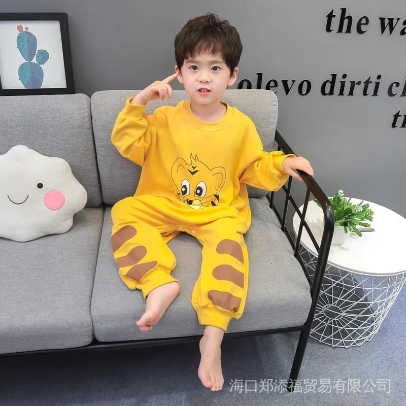 Bộ Đồ Ngủ Liền Thân Tay Dài Phong Cách Thời Trang Xuân Thu Dễ Thương Cho Bé