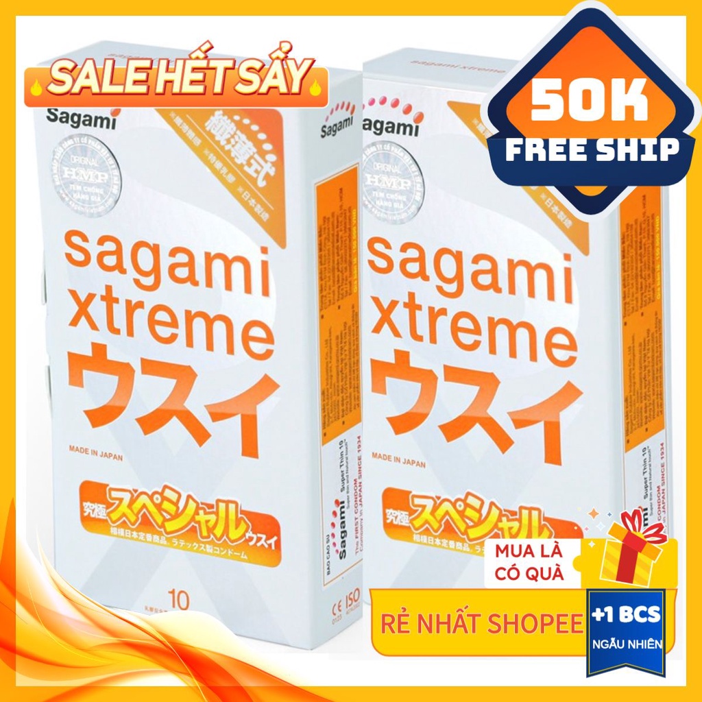 [Combo] 2 hộp bao cao su siêu mỏng cao cấp 20c Sagami Xtreme Super Thin