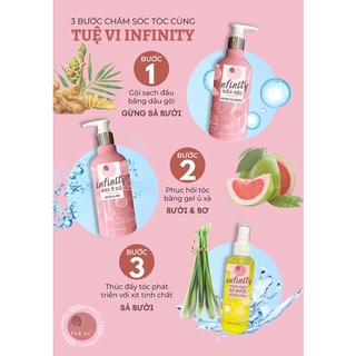 Combo Dầu gội - ủ xả tóc - xịt mọc tóc Tuệ Vi infinity