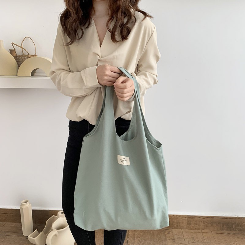 FREESHIP 50K_Túi tote vải mềm nam nữ đeo vai chất Canvas mềm mịn dễ giặt ủi in hình cute