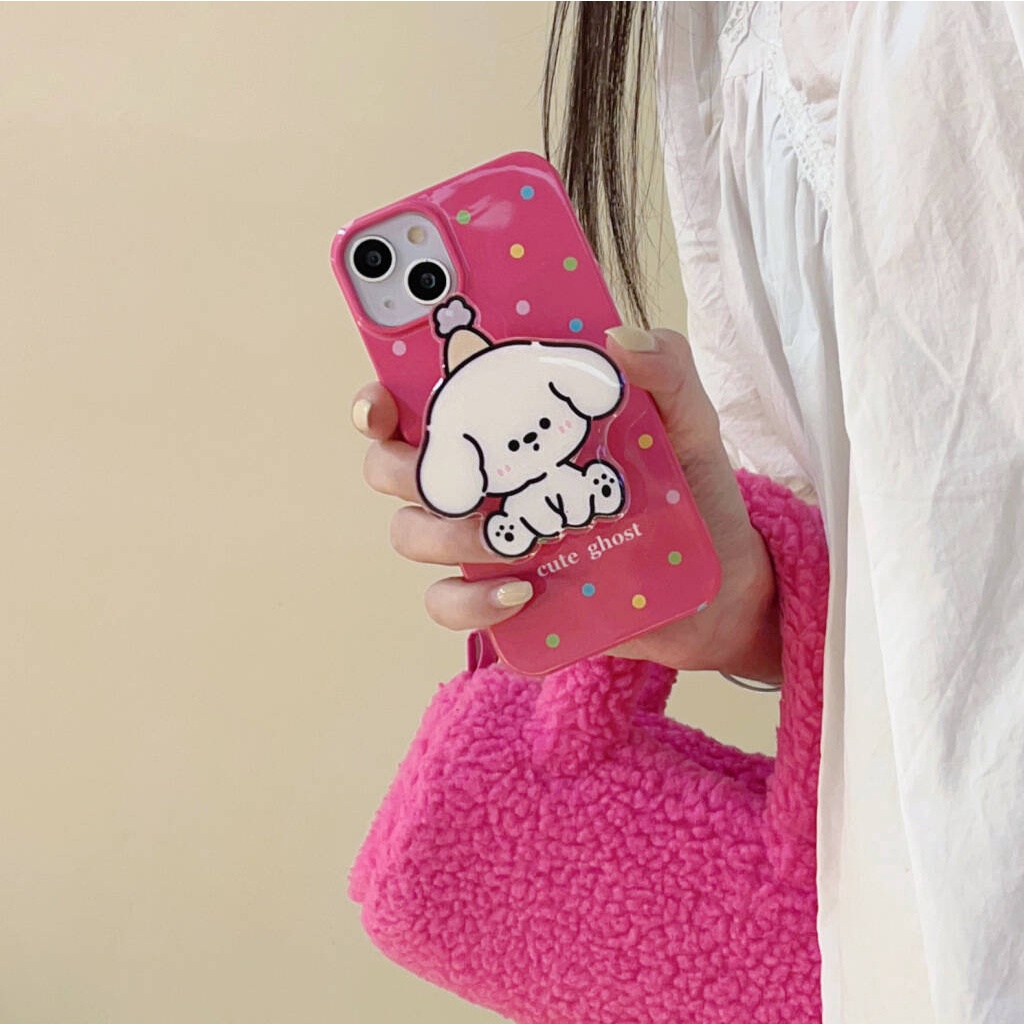 Ốp Điện Thoại Cứng Họa Tiết Hoa Hồng Kèm Giá Đỡ Cho IPhone11 12 12Pro 12Promax 13 13Pro 13Promax 14 14Pro 14Plus 14ProMax