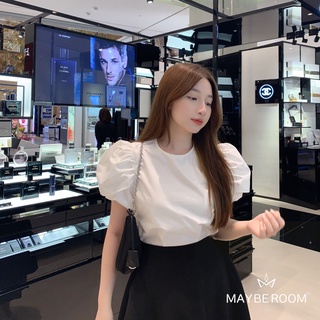 Áo sơ mi tay bồng Macaron Mayberoom
