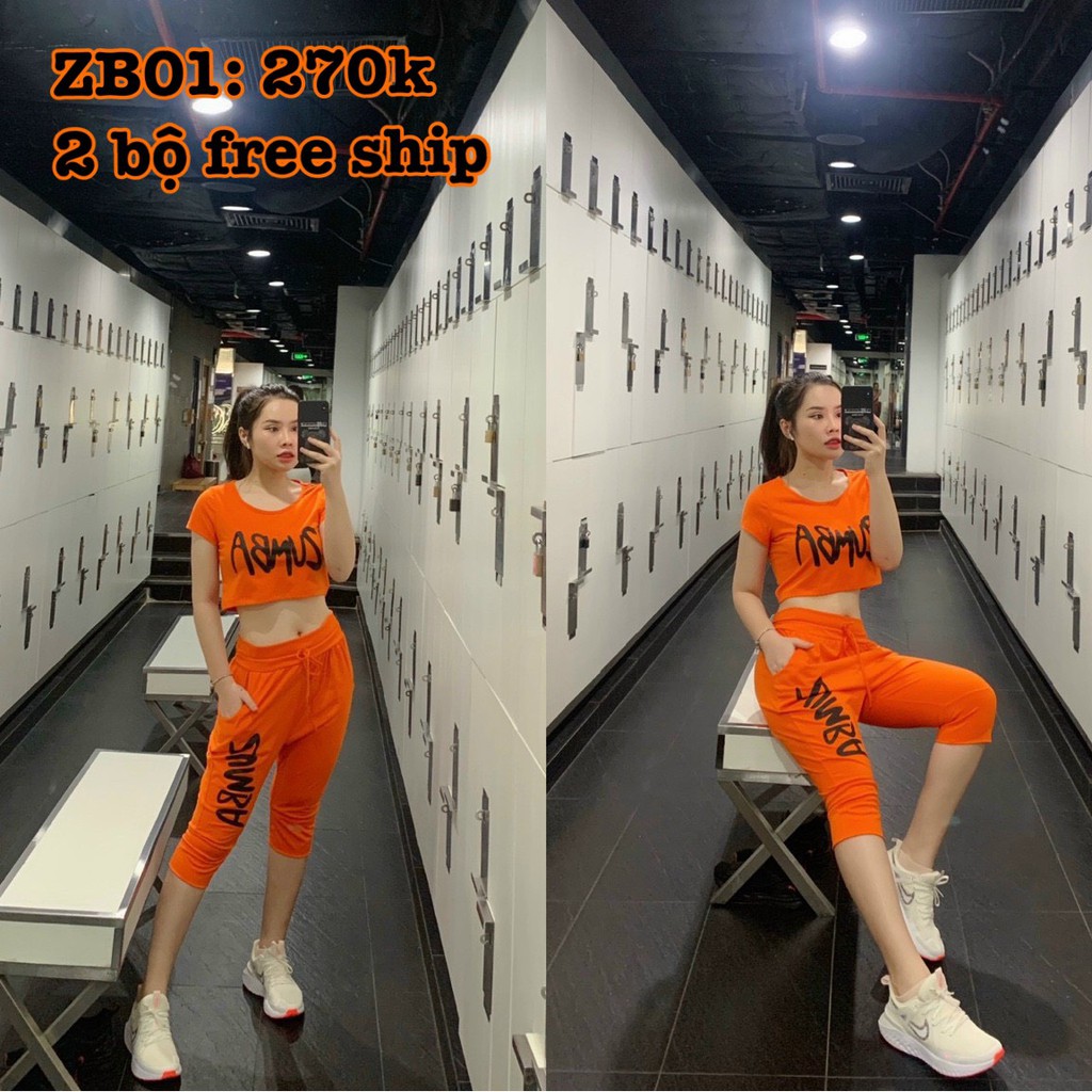 Bộ tập Zumba-Gym-Yoga- Aerobic, Bộ tập lửng, Bộ tập thể dục nữ co giãn thấm hút mồ hôi - Cong Sport