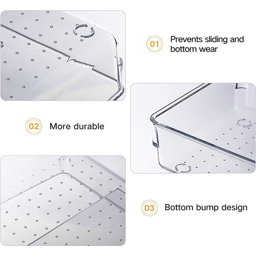 Bộ 1/50 Hộp Đựng Trang Sức Trong Suốt Chống Bụi Và Ô Xi Hóa