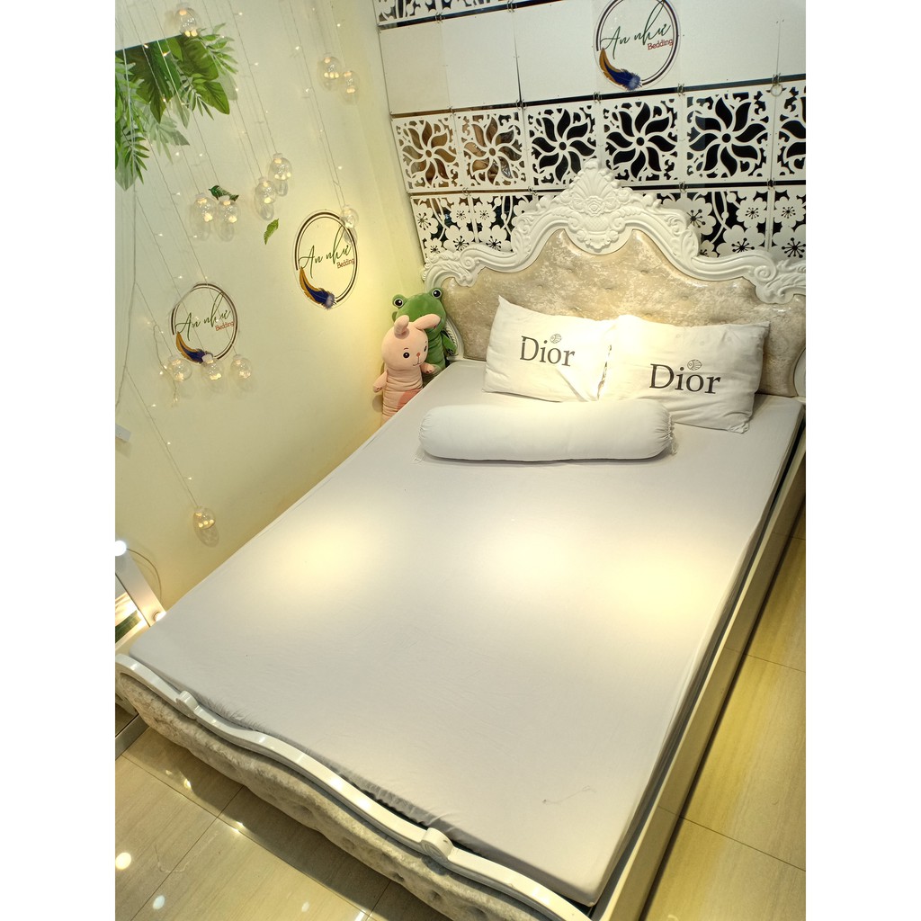 Bộ ga giường 💖m6/m8/2m💖 ga gối cotton đũi, ga trải giường + 2 vỏ gối nằm An Như Bedding | BigBuy360 - bigbuy360.vn