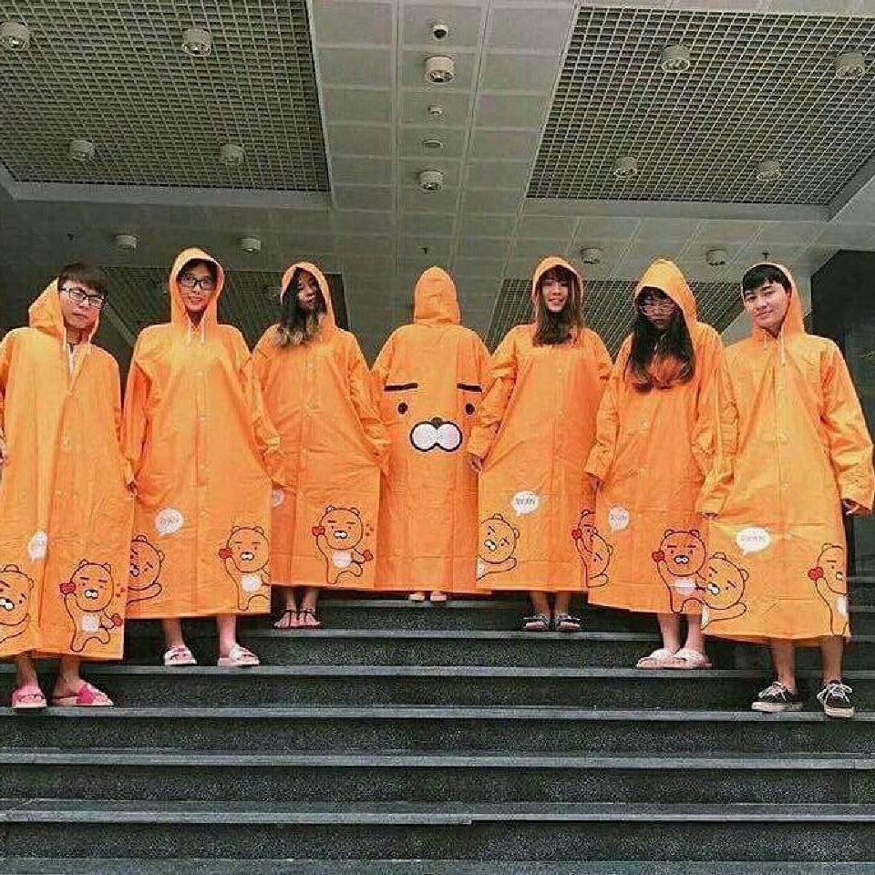 Xưởng Áo mưa Măng Tô dây kéo  Bé Đào-Gấu Brown HOẠT HÌNH CUTE-Chất liệu nhựa PVC siêu bền CAO CẤP ĐÀI LOAN.