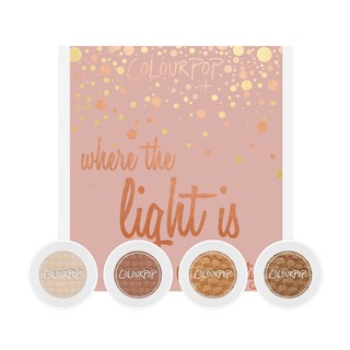 Set 4 màu phấn mắt Colourpop Where the light is