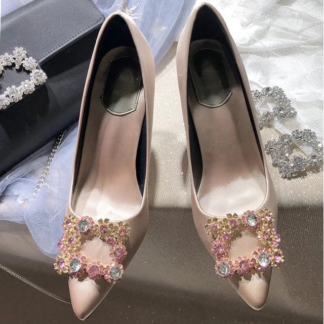 Giày cao gót đính đá GNCM