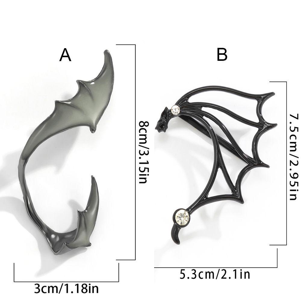 Khuyên Kẹp Vành Tai Hình Rồng Đen Phong Cách Punk Cá Tính Cho Nữ
