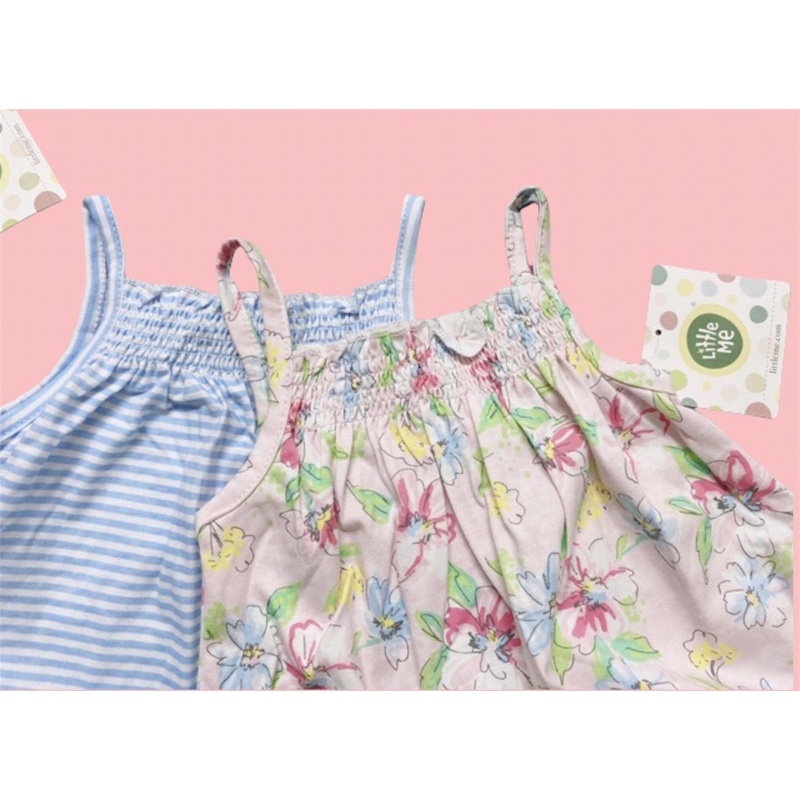 Set 2 body đùi Little me xuất dư cho bé gái 3-24m