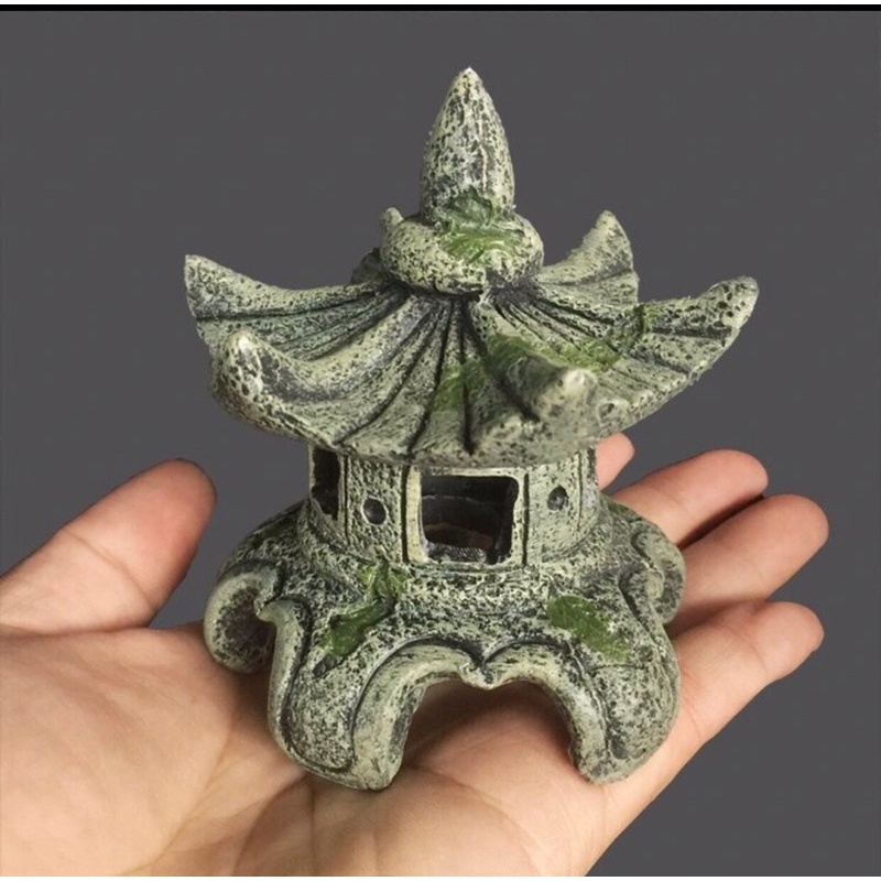 Tượng Tháp Cổ Trang Trí Hồ Cá Tép, Thuỷ Sinh