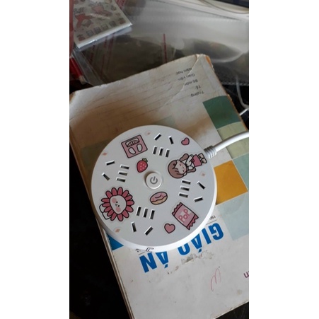 Ổ CẮM ĐIỆN TRÒN KÈM STICKER ĐA NĂNG- DÂY DÀI 3M