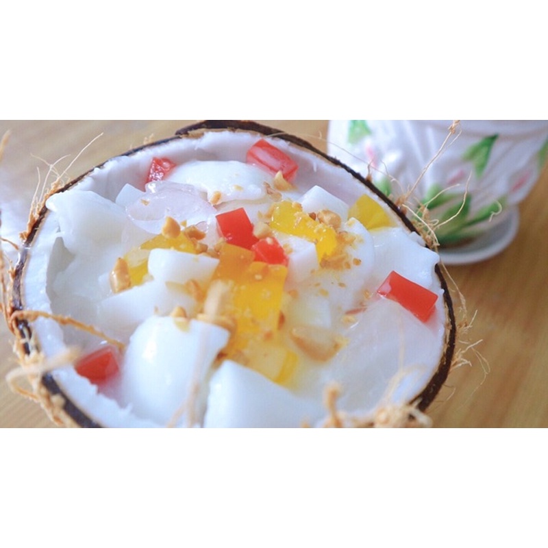 Dừa Sáp Trà Vinh 1kg - 1.2kg  Dầm Sữa Béo Béo Thơm Ngon Hết Hồn, Đóng Gói Sang Trọng