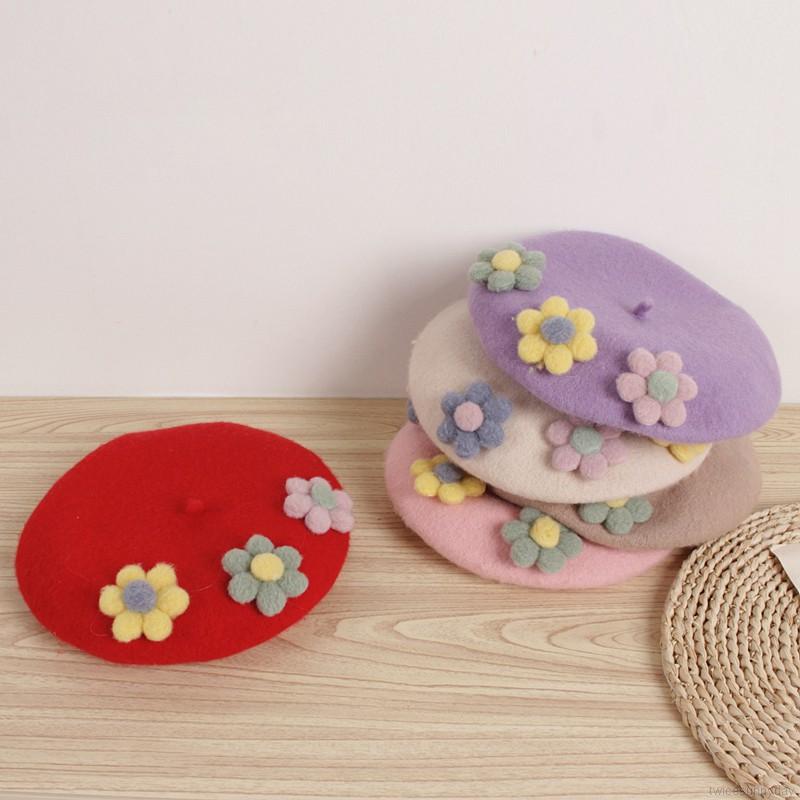 Nón Beret Dễ Thương Cho Bé Gái