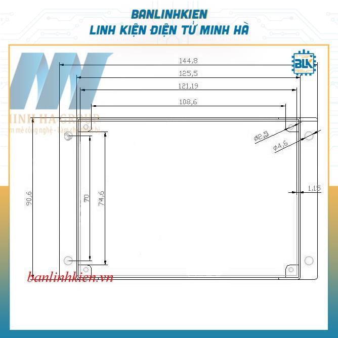 Hộp Nhựa PLC 145x90x40MM Trắng 1 Đầu