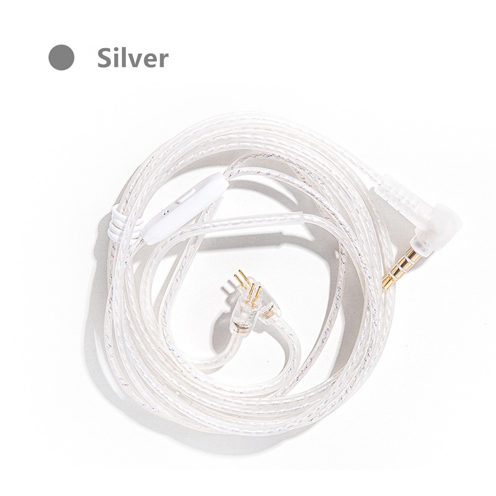 Dây Cáp Nâng Cấp Jcally PJ2 5N OFC Màu Bạc Với Dây Cáp MMCX 2Pin 0.78mm QDC Cho SE215 KZ ZEX EDX PRO ZSN PRO X MT1