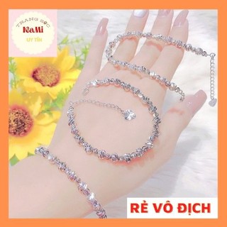 Vòng tay bi 💎𝑭𝑹𝑬𝑬𝑺𝑯𝑰𝑷 💎[Mã HOAC10 giảm 10 đơn 99k] Lắc tay bi màu trắng hột to nhỏ bền màu thiết kế cao cấp