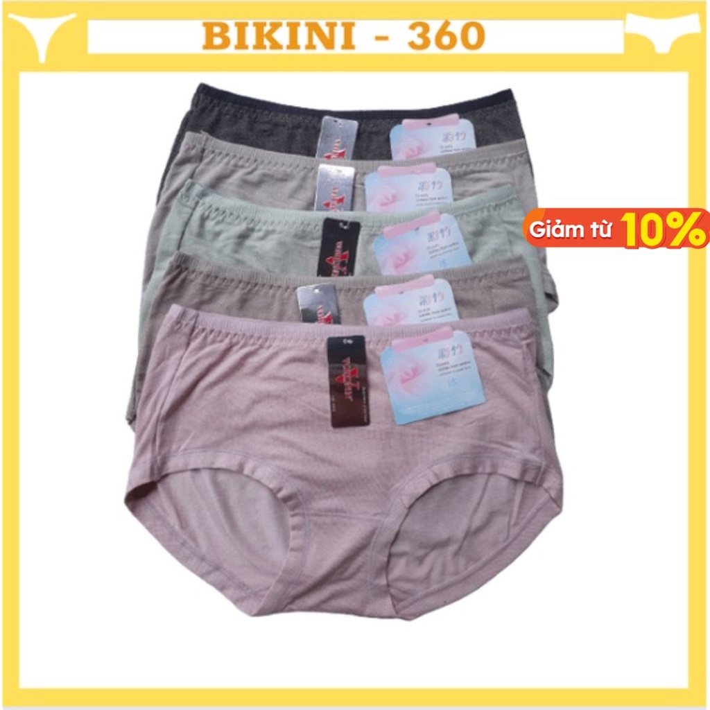 Quần lót nữ cạp cao muối tiêu QX206 FROM 2XL  chất đẹp 60kg 70kg; bikini