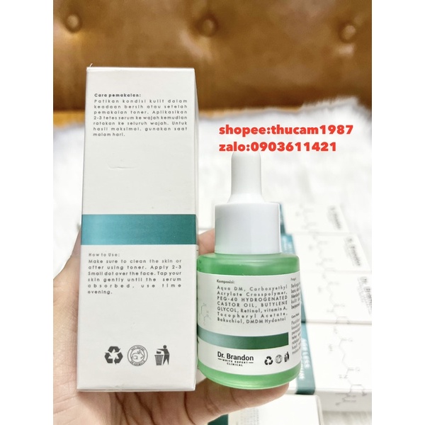 Serum Retinol Dr.  Brandon loại bỏ mụn, tẩy tế bào chết , chống lão hoá 20ml.