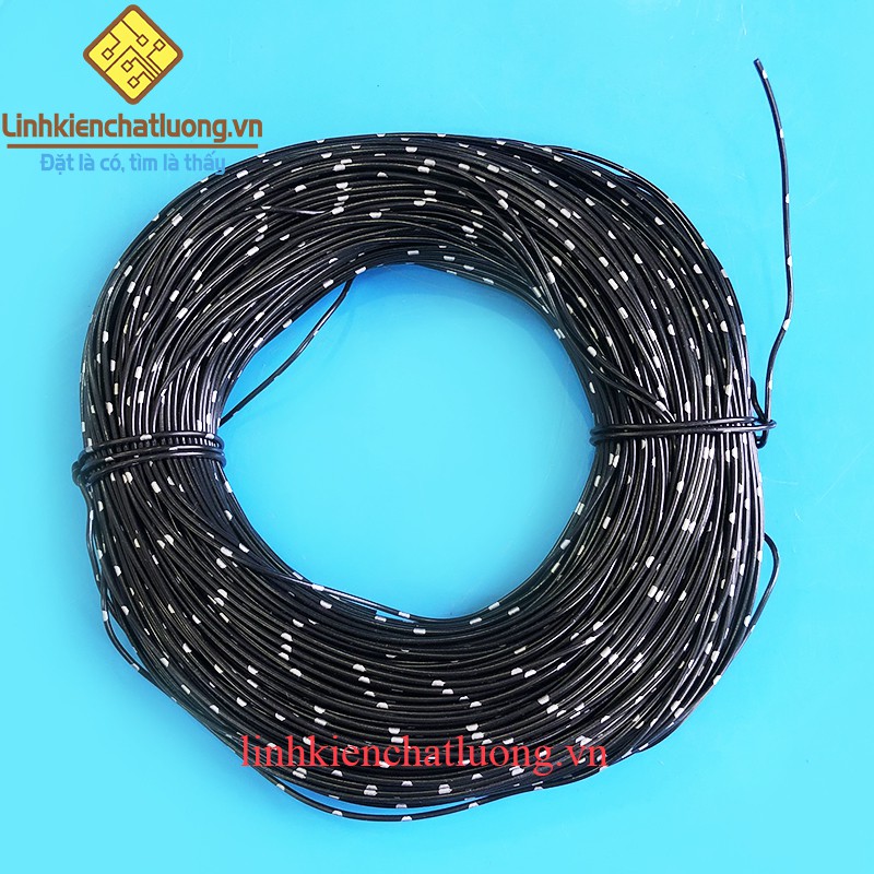 Nguyên cuộn dây điện đơn 0.3mm nhiều lõi đồng vỏ chống cháy màu đen (100m)