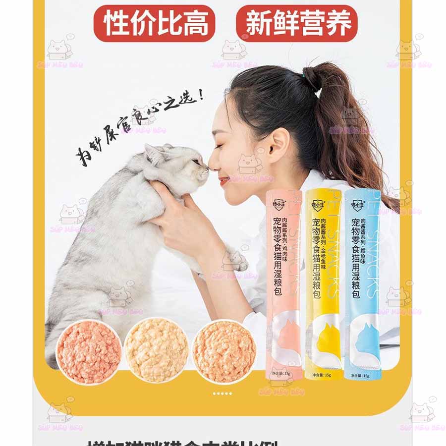 Súp Thưởng Dinh Dưỡng QiTa 15gr Tăng Cân Cho Mèo Biếng Ăn