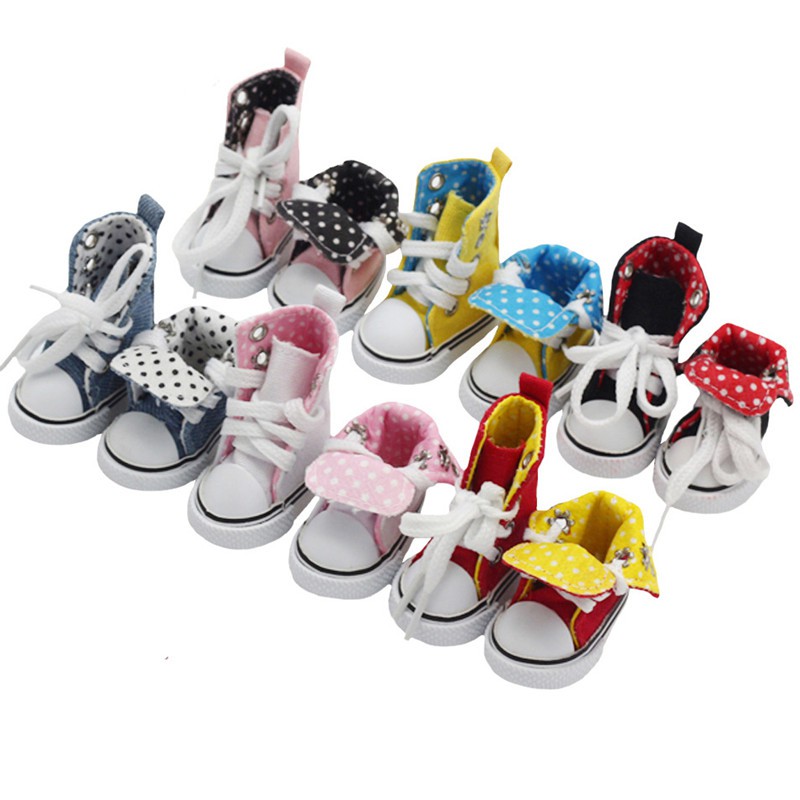 Giày Vải Canvas 6 Kiểu 30cm Cho Búp Bê BJD 1 / 6 5 * 2.5cm