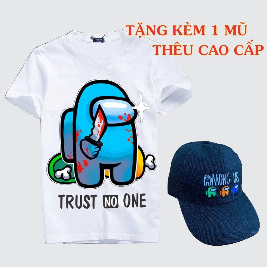 Áo AMong Us [ Tặng Mũ Among Us ] Màu Đen Và Trắng In 3D Sắc Nét Dành Cho Cả Nam Và Nữ | BigBuy360 - bigbuy360.vn