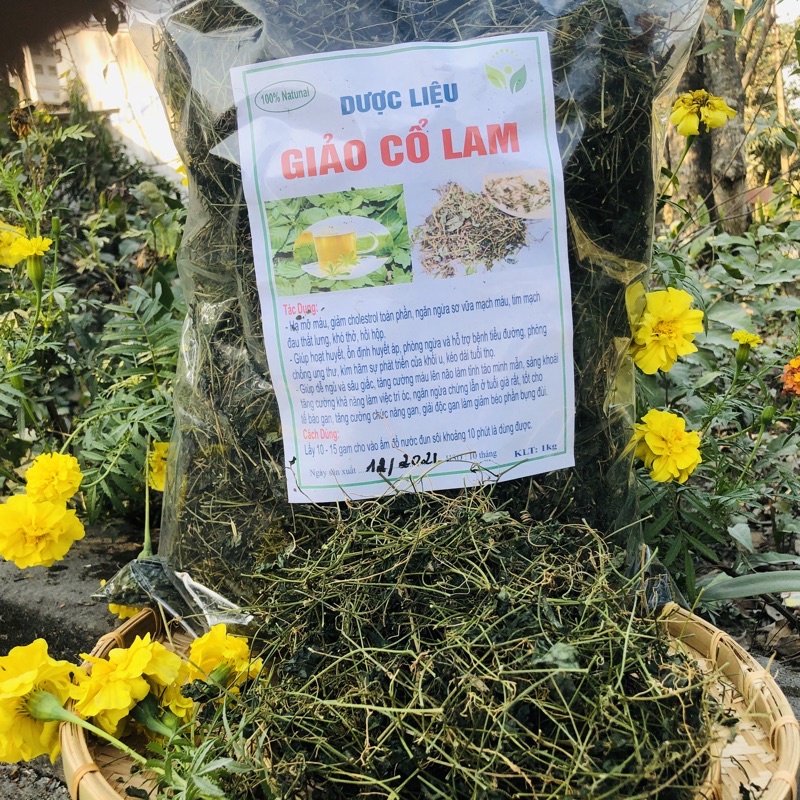 Giảo Cổ Lam 5 lá Hoà Bình 1kg loại 1 xanh mới ( Có giấy xác nhận nguồn gốc sản phẩm)