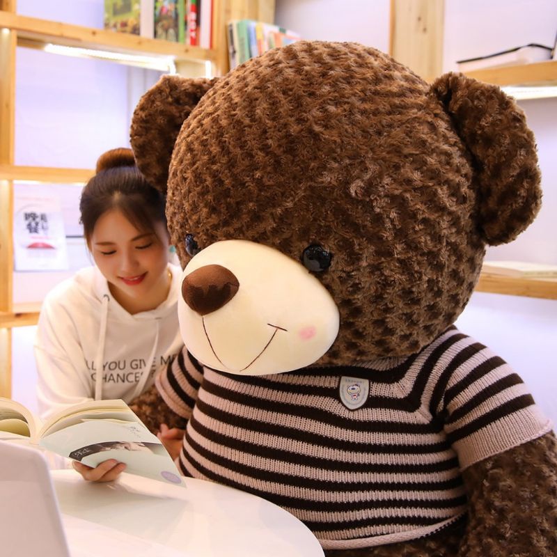 Gấu bông Teddy siêu to mặc áo gối ôm thú nhồi bông big size 1m8