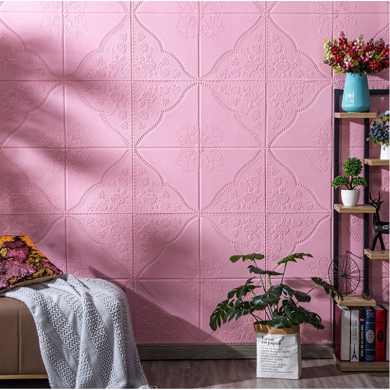 Miếng dán tường 3D bằng mút xốp trang trí phòng | BigBuy360 - bigbuy360.vn